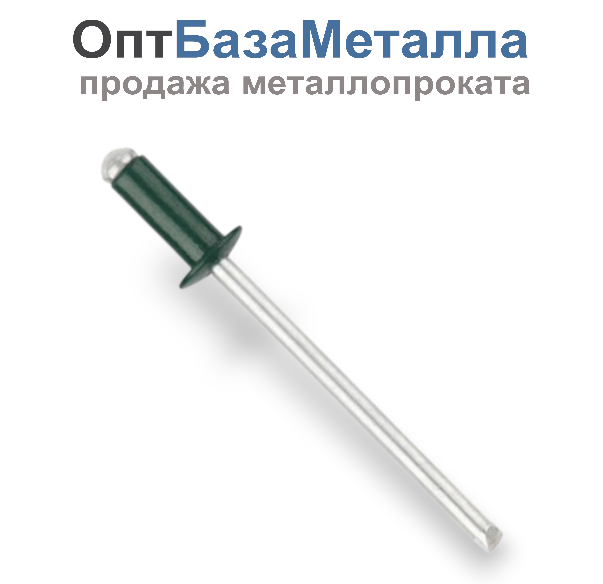 Заклепка вытяжная комбинированная 3.2х8 алюминий/сталь RAL 6005